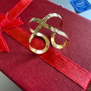 18K SAUDI GOLD LIGHT WEIGHT STRETCHABLE RING FROM Sz 4 Up To 9